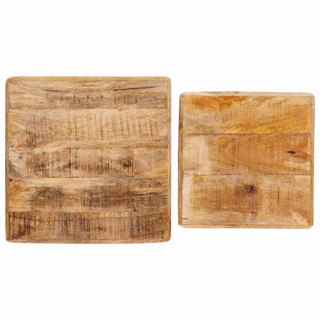 Indskudsborde 2 pcs Brun 46 x 46 x 45 cm Massivt mangotræ