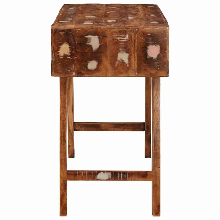 Klædeskab med spejl Brun 90 x 76 x 45 cm Solid genbrugs træ