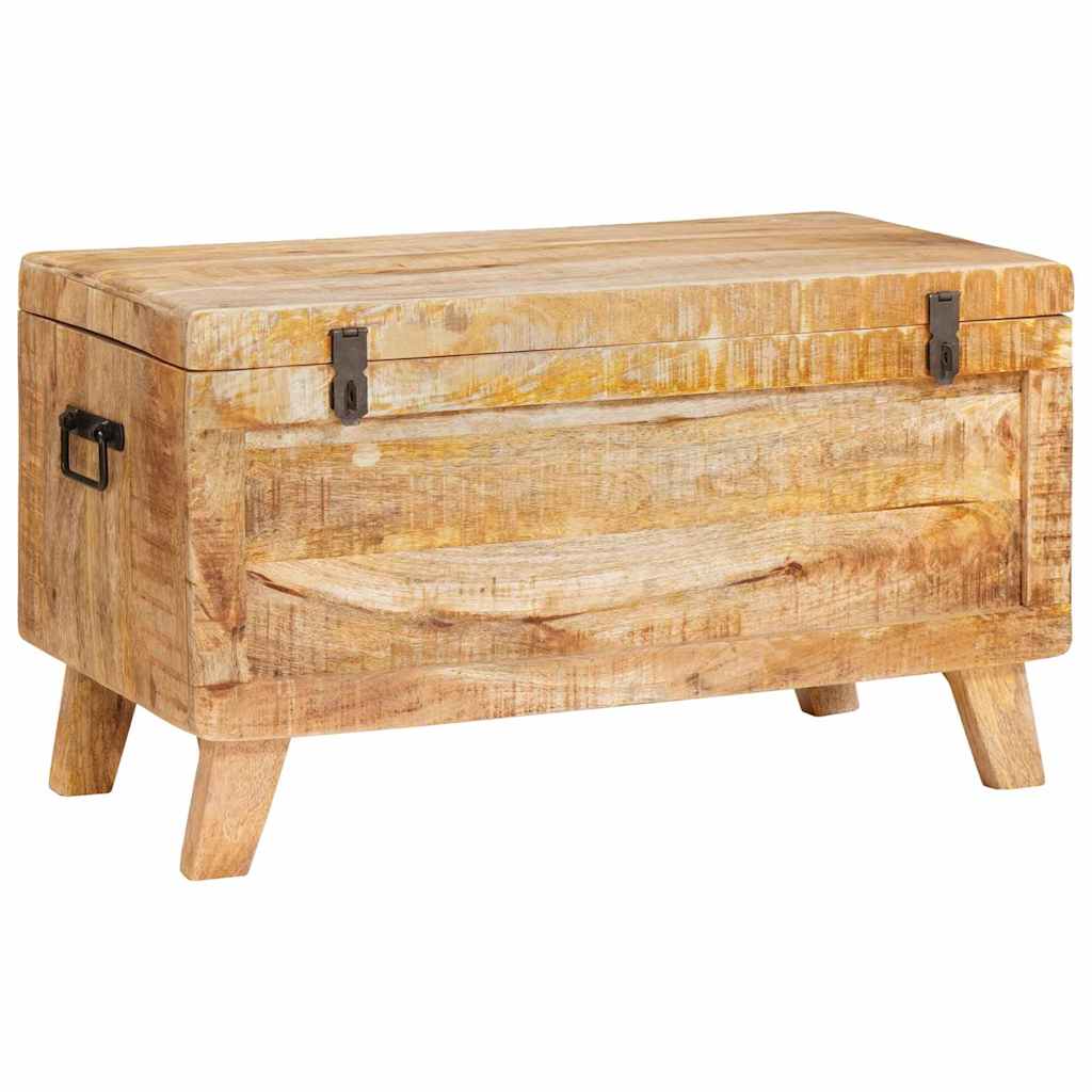 Opbevaringskasse med lås 70 x 35 x 40 cm Massivt mangotræ