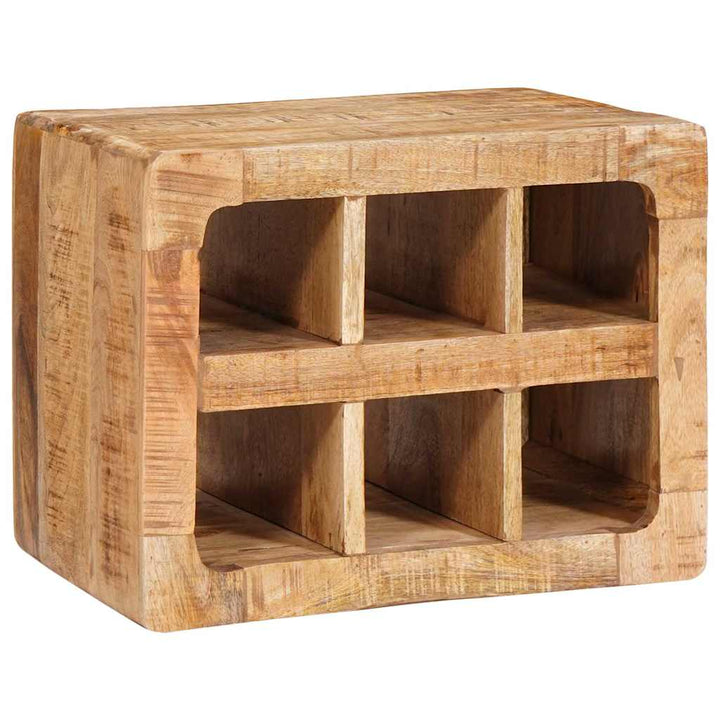 Vinfad med opbevaring Brun 44 x 30 x 35 cm Massivt mangotræ