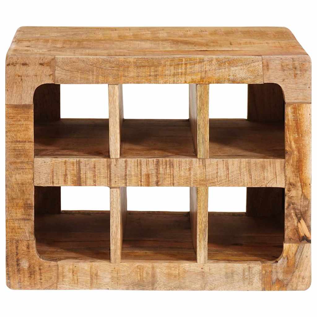 Vinfad med opbevaring Brun 44 x 30 x 35 cm Massivt mangotræ