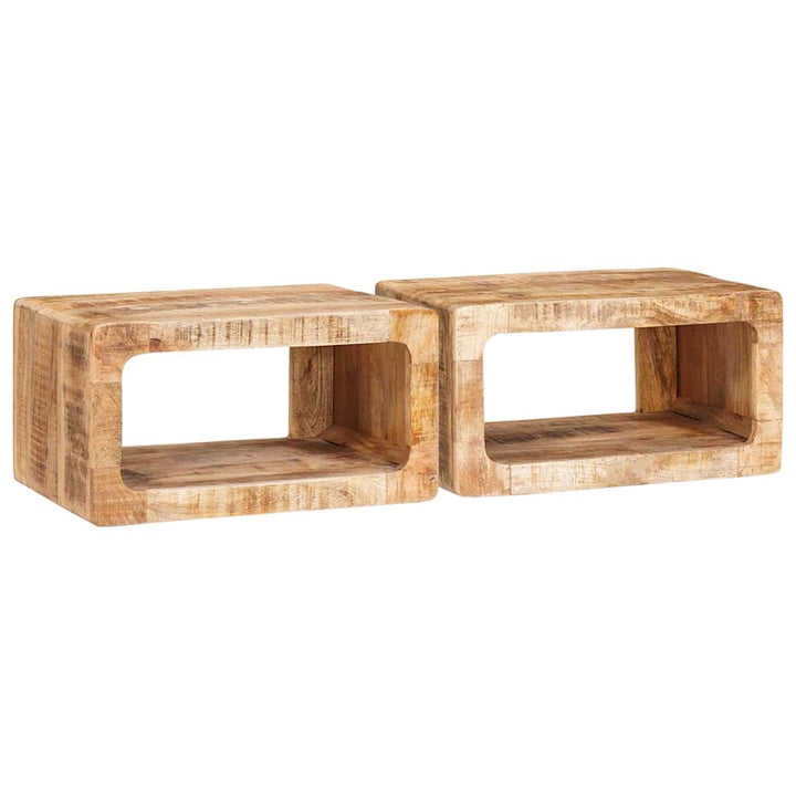Sengebord 2 pcs Brun 45 x 30 x 24 cm Massivt mangotræ