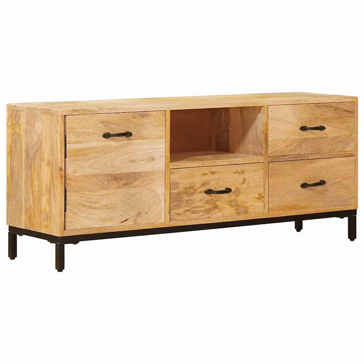 TV-borde med skuffe Brun 110 x 30 x 46 cm Massivt mangotræ