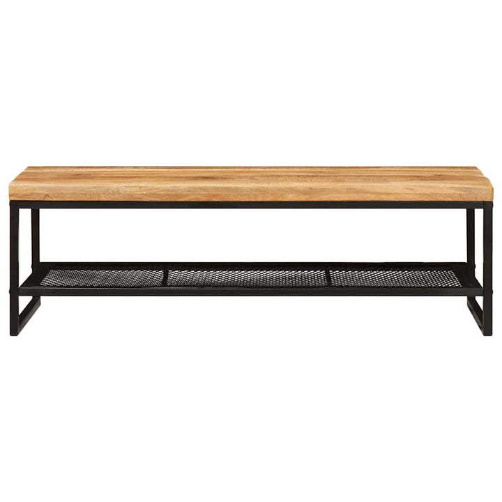 Sofabord Brun og sort 110 x 55 x 35 cm Massivt mangotræ