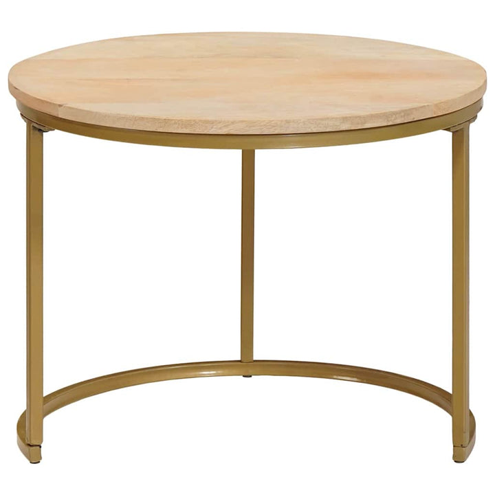 Nesting Kaffeborde 2 pcs Brun Massivt mangotræ og stål
