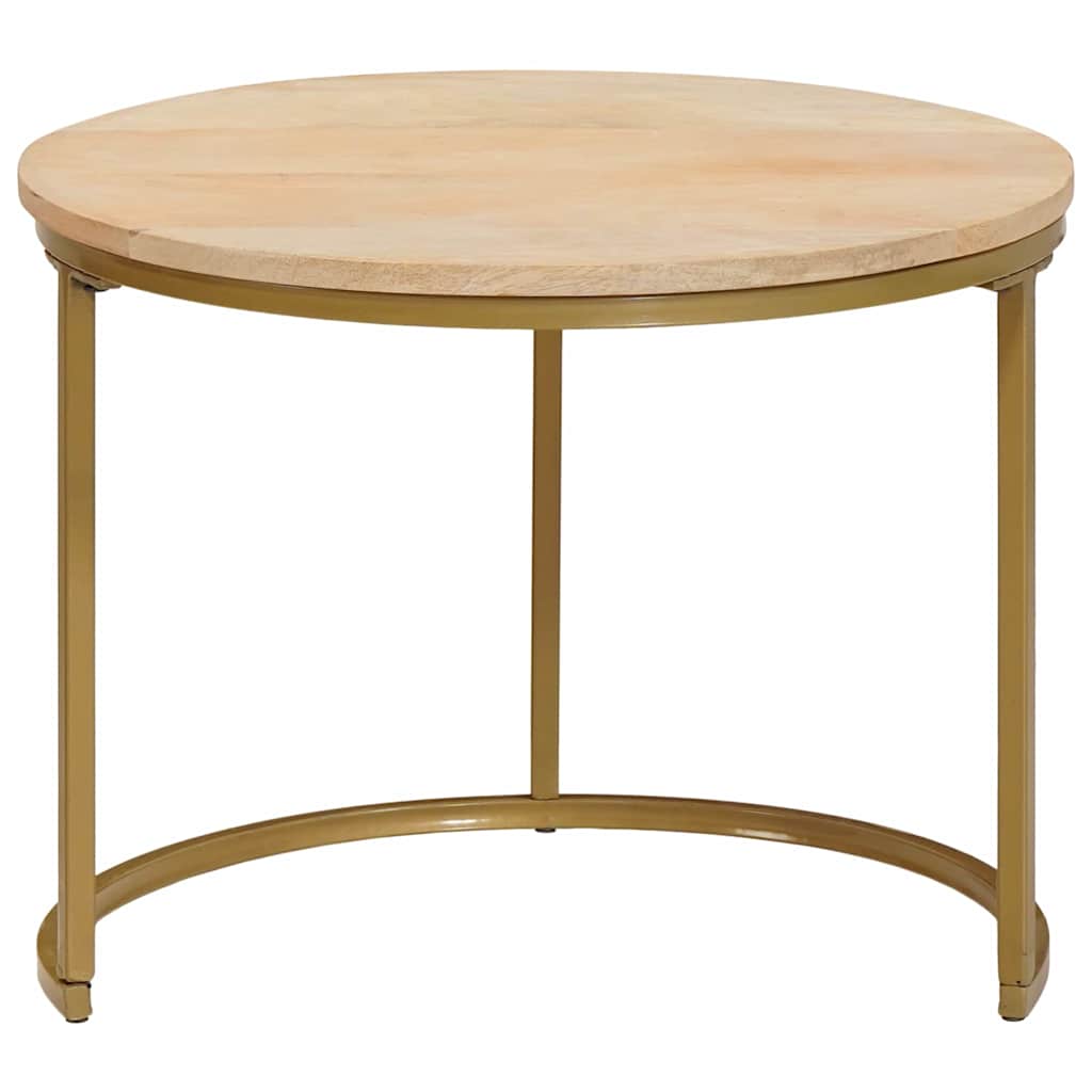 Nesting Kaffeborde 2 pcs Brun Massivt mangotræ og stål