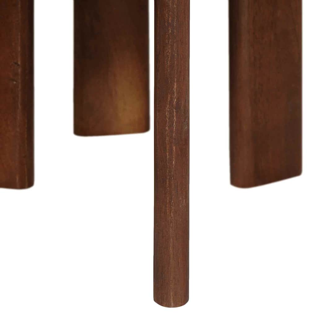 Nesting Kaffeborde 3 pcs Mørk Brun Massivt mangotræ