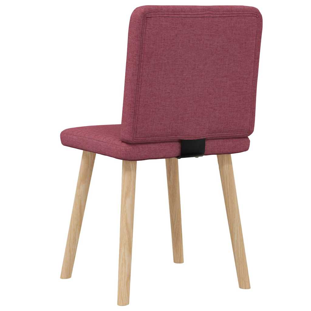 spisebordsstole 2 stk. stof vinrød