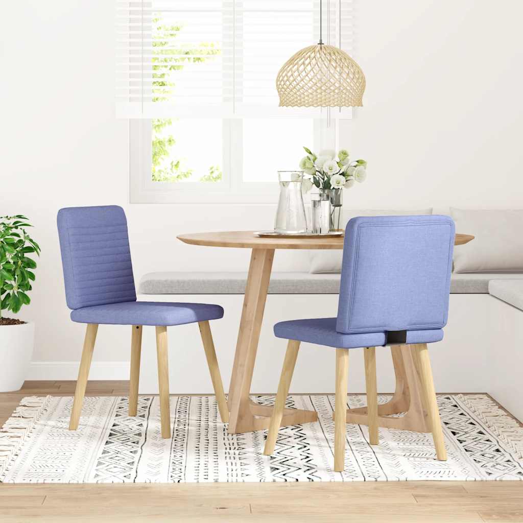 spisebordsstole 2 stk. Jeans blåt stof