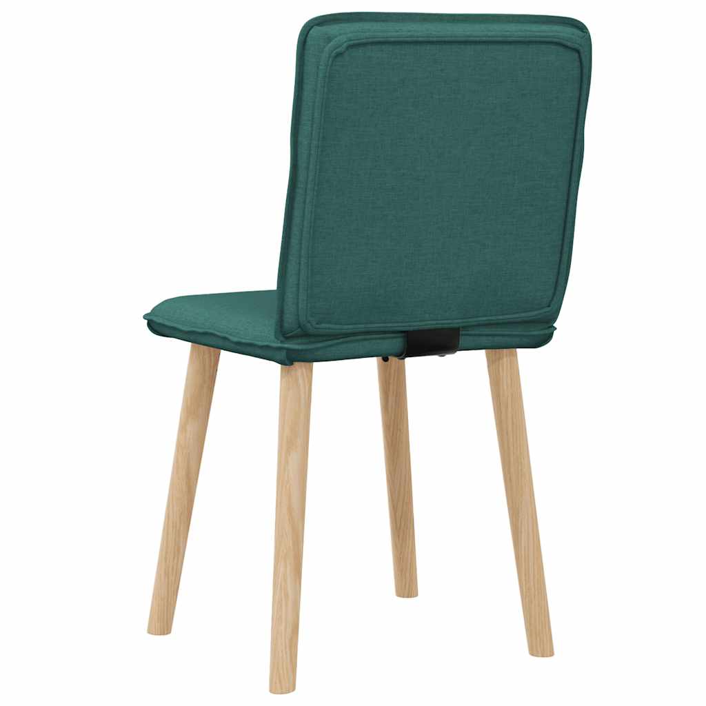 spisebordsstole 2 stk. stof mørkegrøn