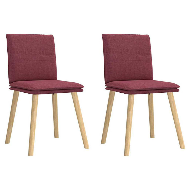 spisebordsstole 2 stk. stof vinrød