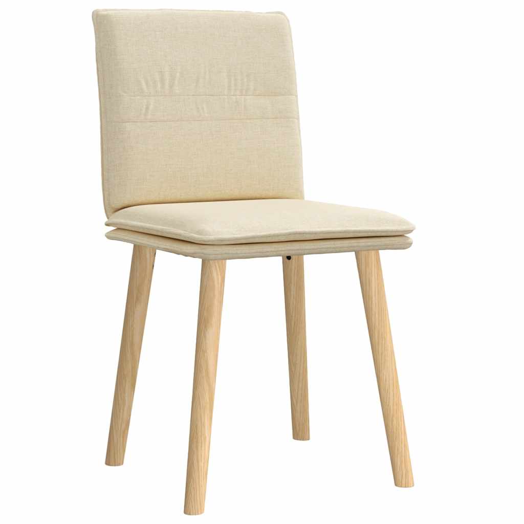 spisebordsstole 2 stk. stof cremefarvet