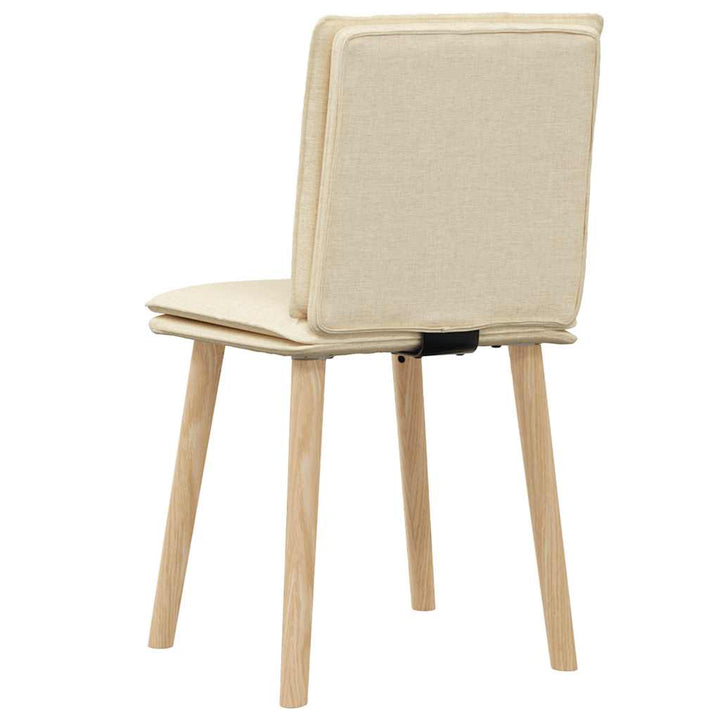 spisebordsstole 2 stk. stof cremefarvet
