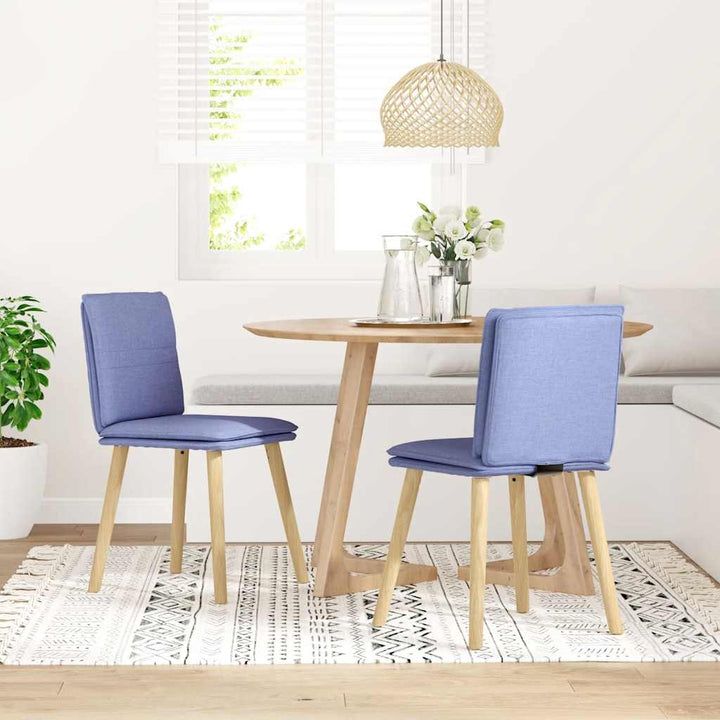 spisebordsstole 2 stk. Jeans blåt stof