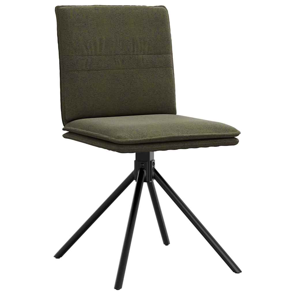 Spisebordsstol Army Green Faux Suede Læder
