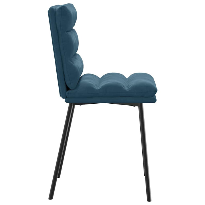 spisebordsstole 2 stk. fløjl blå