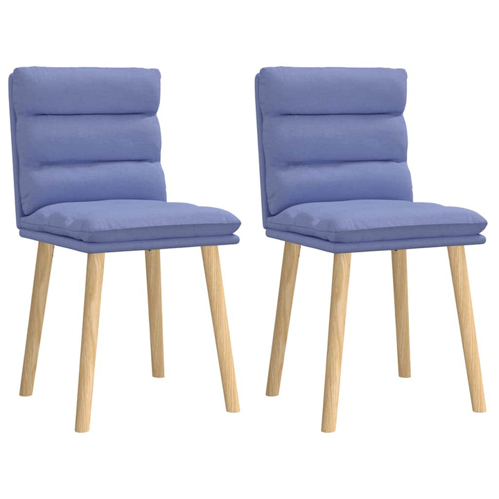 spisebordsstole 2 stk. Jeans blåt stof