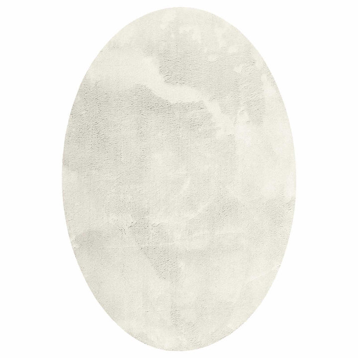 Områdetæpper Oval HUARTE Creme 140 x 200 cm 100% polyester