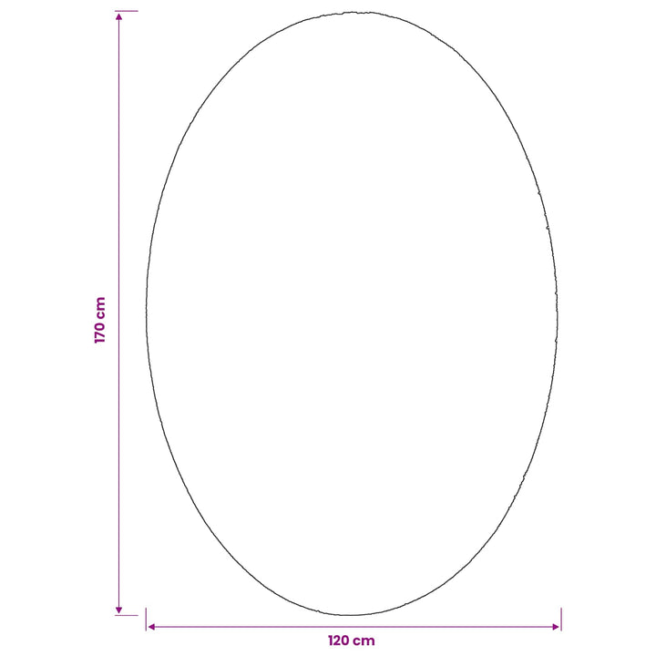 Områdetæpper Oval HUARTE Sandfarvet 120 x 170 cm 100% polyester