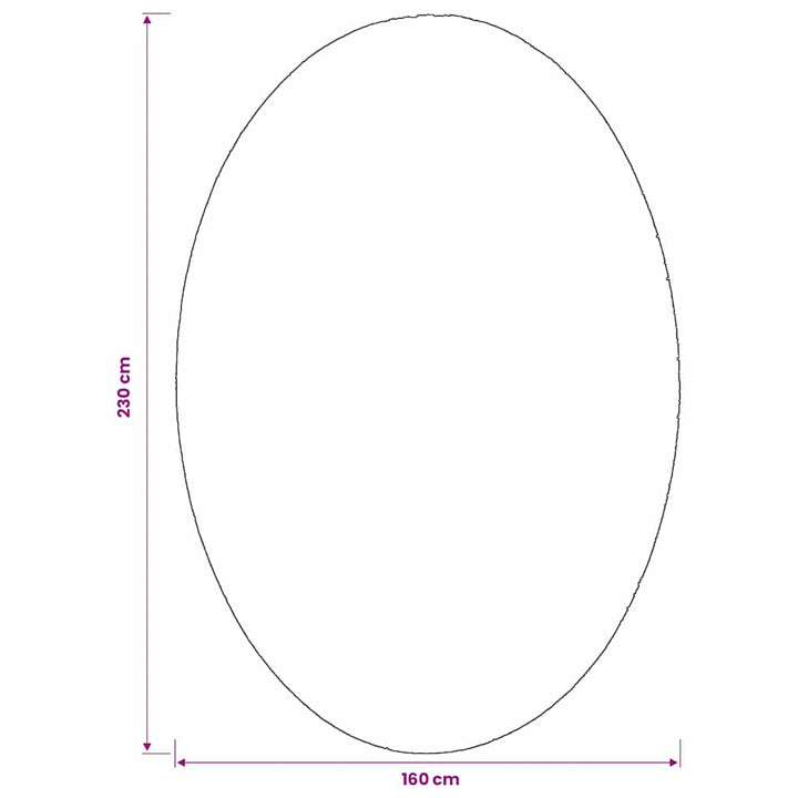 Områdetæpper Oval HUARTE Sandfarvet 160 x 230 cm 100% polyester