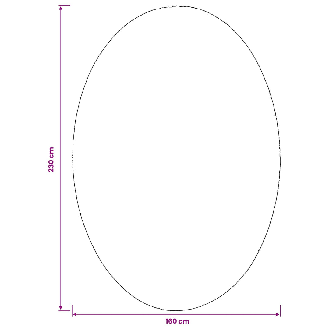 Områdetæpper Oval HUARTE Sandfarvet 160 x 230 cm 100% polyester