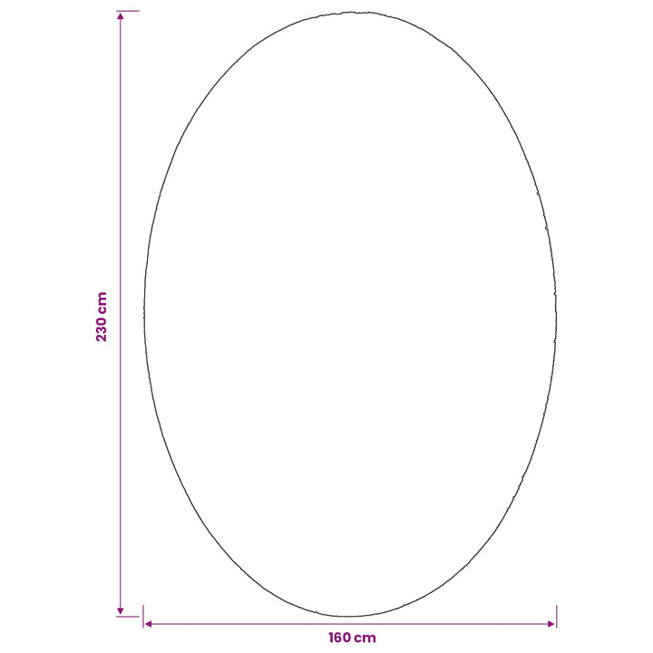 Områdetæpper Oval HUARTE Sandfarvet 160 x 230 cm 100% polyester
