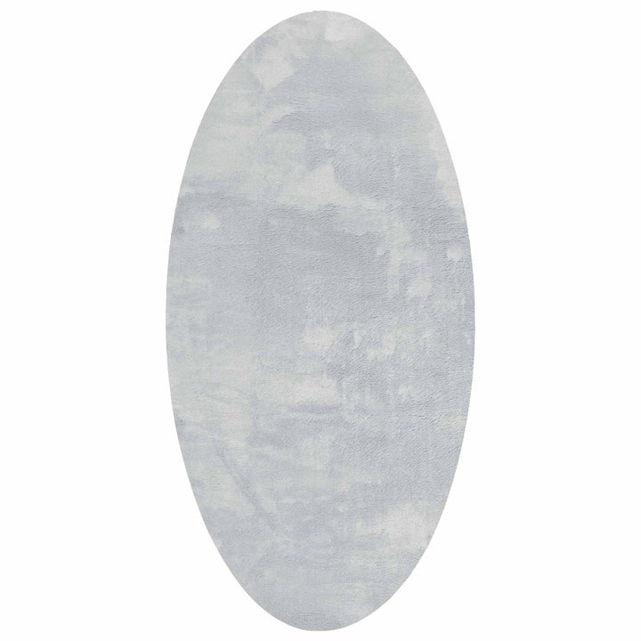 Områdetæpper Oval HUARTE Grå 80 x 150 cm 100% polyester