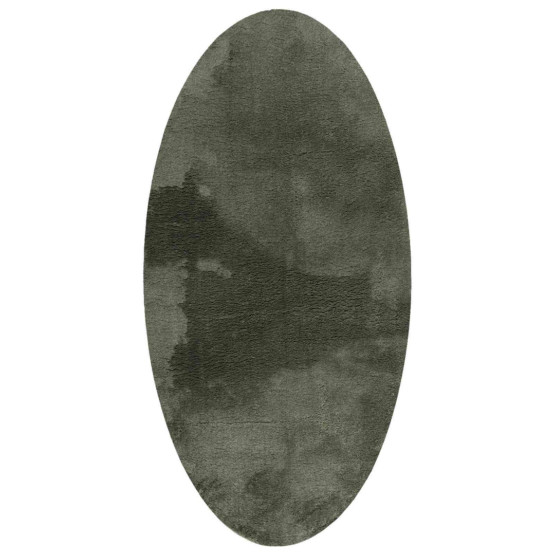 Områdetæpper Oval HUARTE Skovgrøn 100 x 200 cm 100% polyester