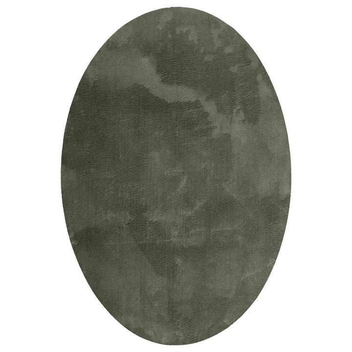 Områdetæpper Oval HUARTE Skovgrøn 140 x 200 cm 100% polyester