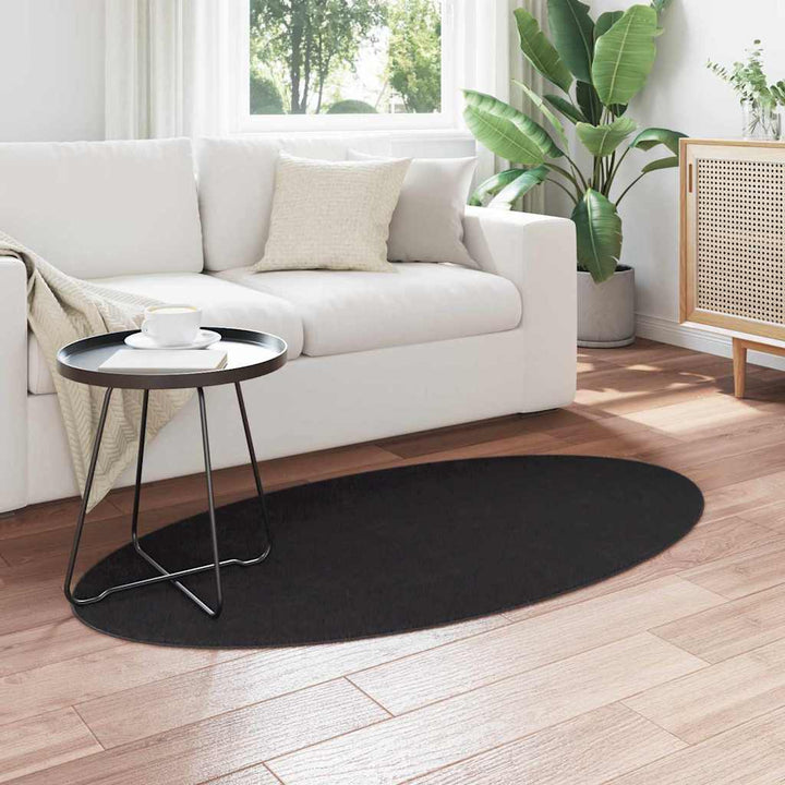 Tæppe HUARTE Sort 80 x 150 cm 100% polyester