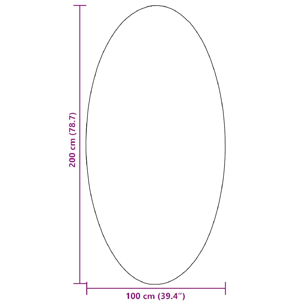 Områdetæpper Oval HUARTE Sort 100 x 200 cm 100% polyester