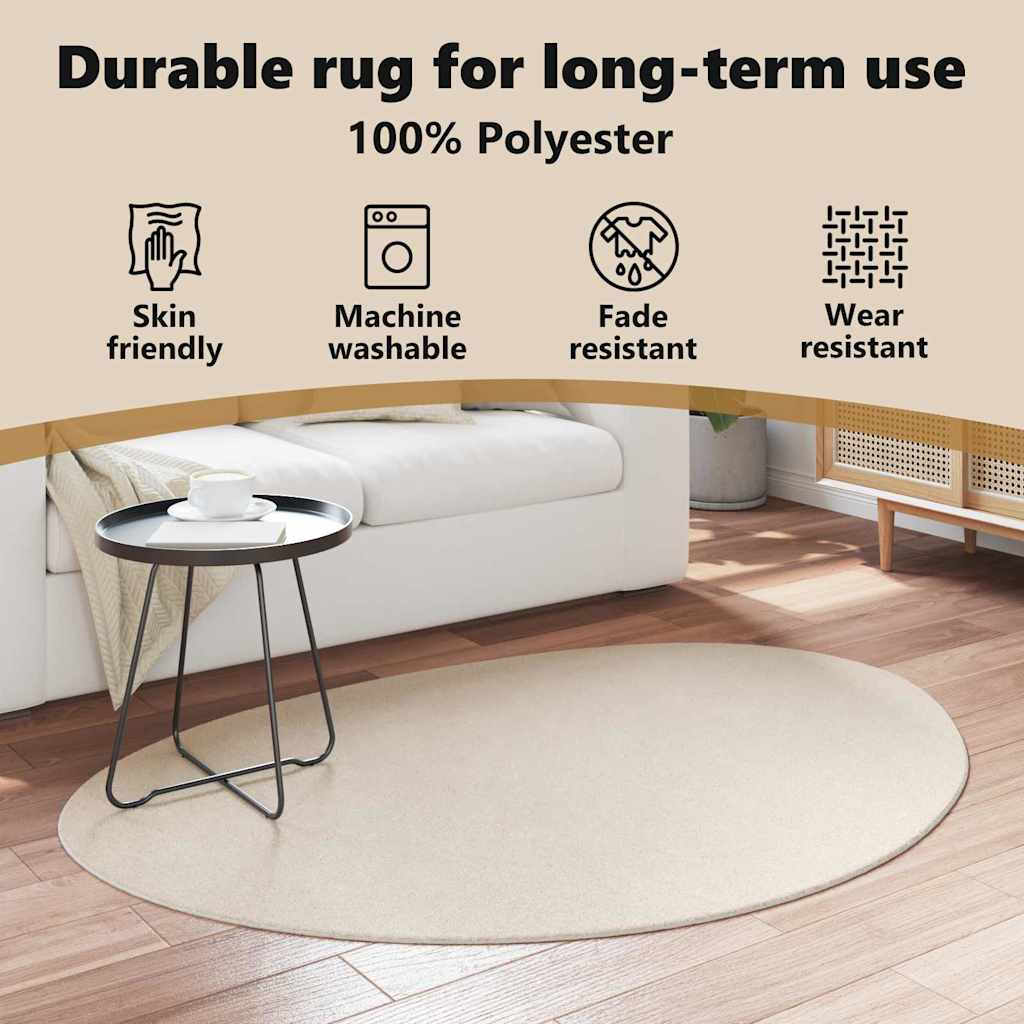 Områdetæpper HUARTE Beige 120 x 170 cm Polyester