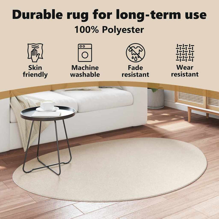 Områdetæpper HUARTE Beige 120 x 170 cm Polyester