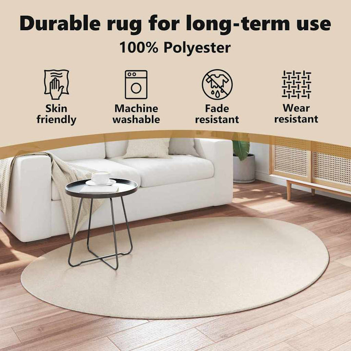 Områdetæpper HUARTE Beige 140 x 200 cm Polyester