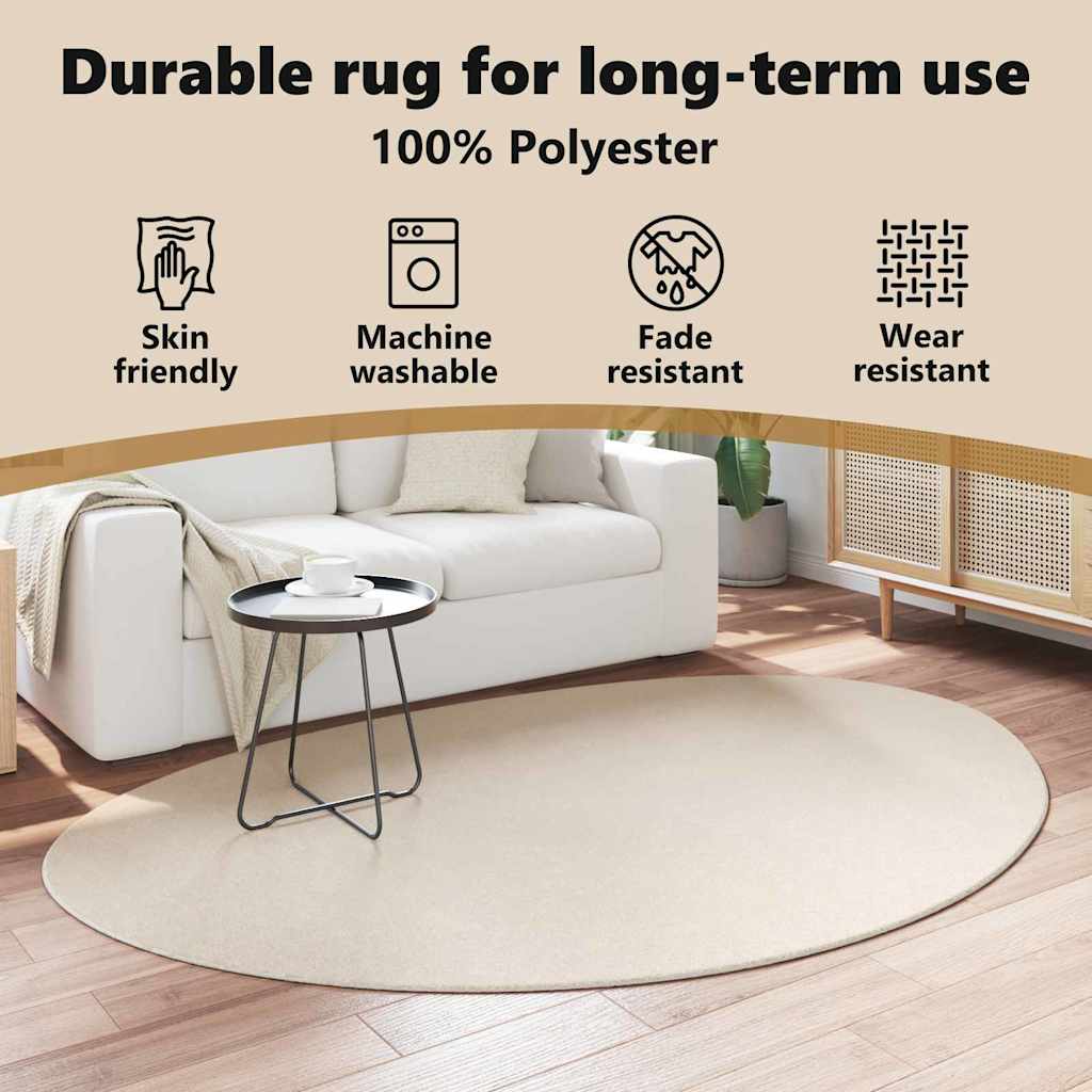 Områdetæpper HUARTE Beige 160 x 230 cm Polyester