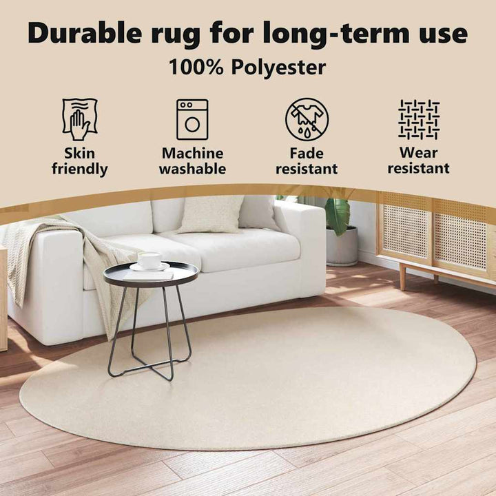 Områdetæpper HUARTE Beige 160 x 230 cm Polyester