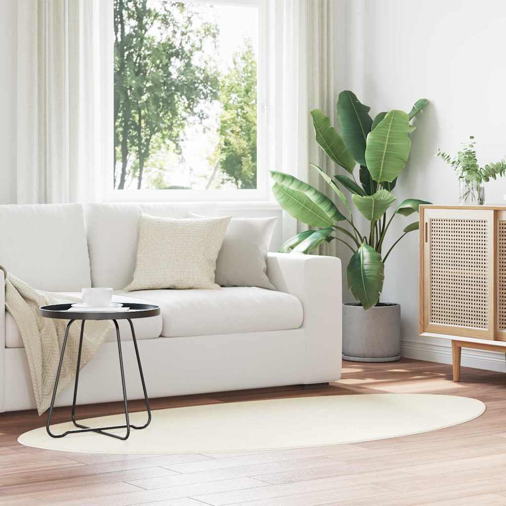 Områdetæpper HUARTE Creme 80 x 150 cm Polyester