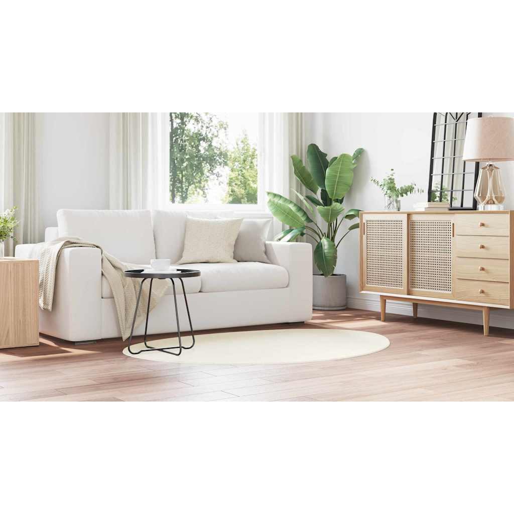 Områdetæpper HUARTE Creme 100 x 200 cm Polyester