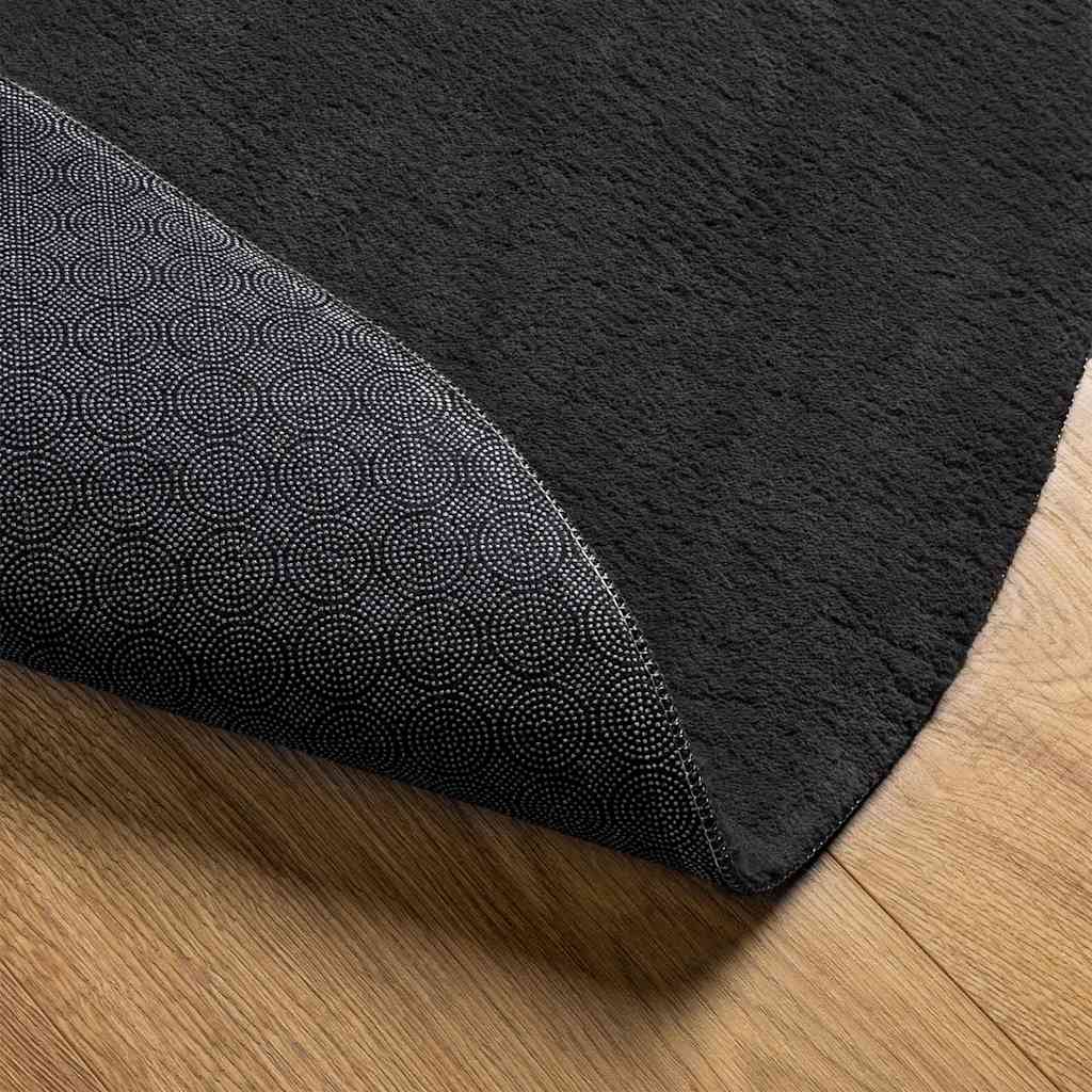 Tæppe HUARTE Sort 160 x 230 cm Polyester