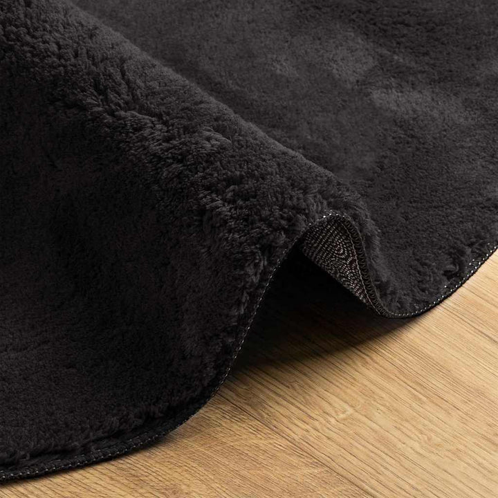 Tæppe HUARTE Sort 160 x 230 cm Polyester