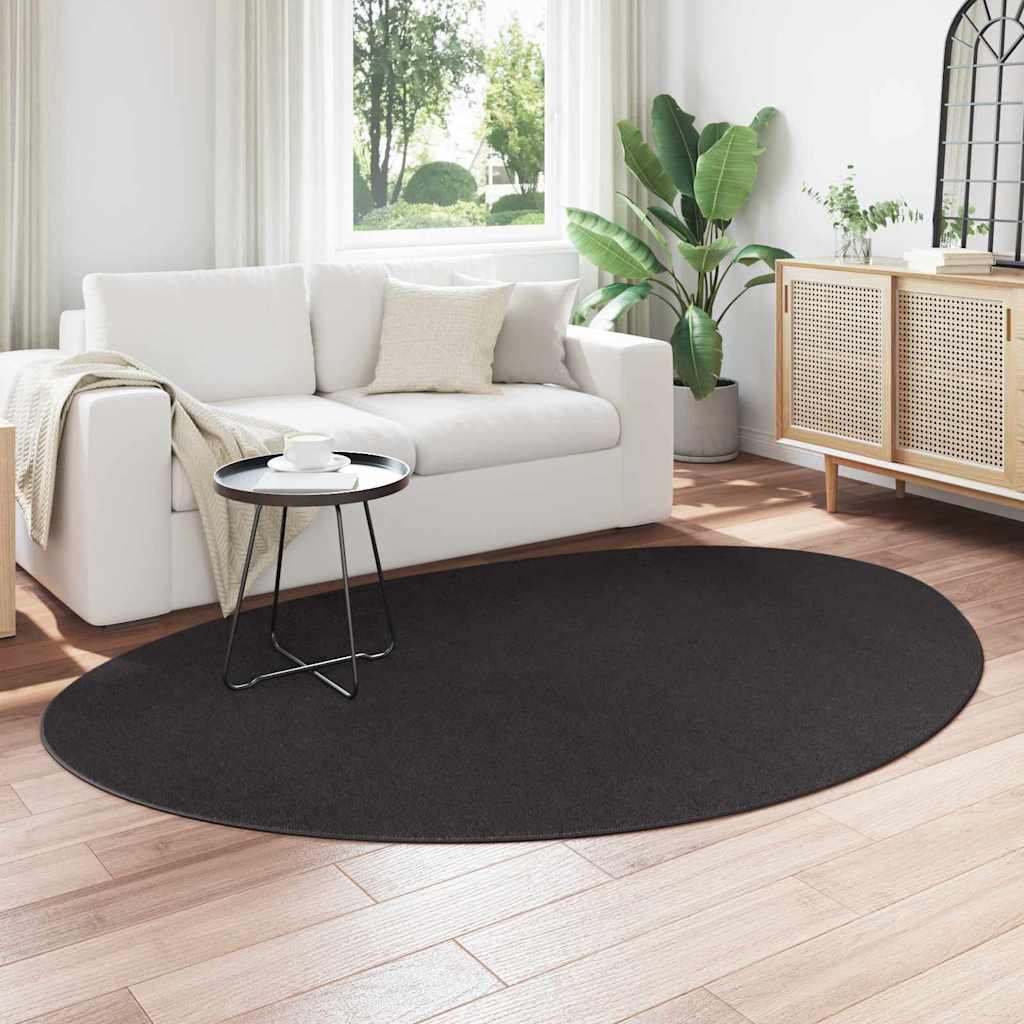 Tæppe HUARTE Sort 160 x 230 cm Polyester