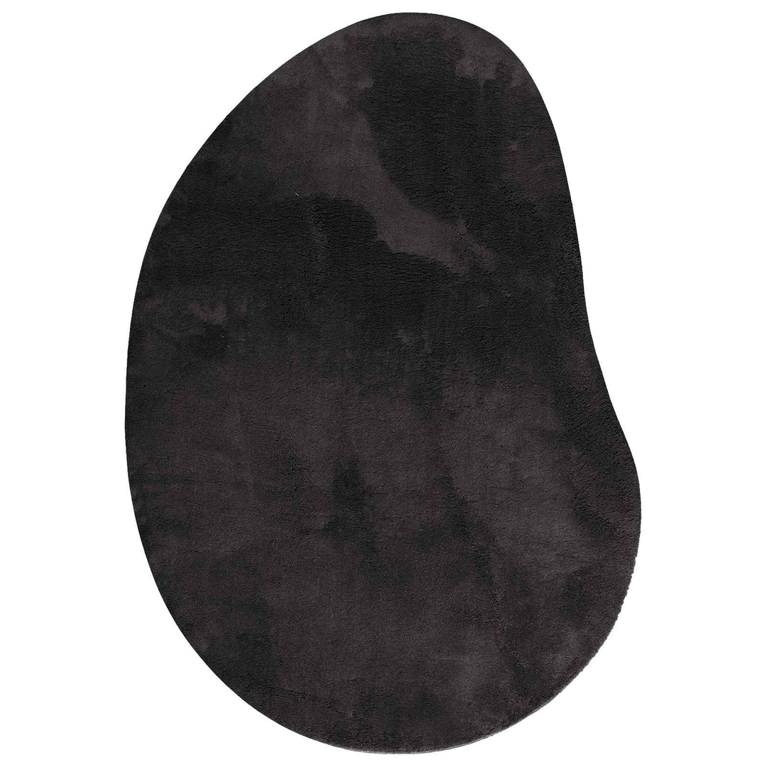 Tæppe HUARTE Sort 80 x 150 cm Polyester
