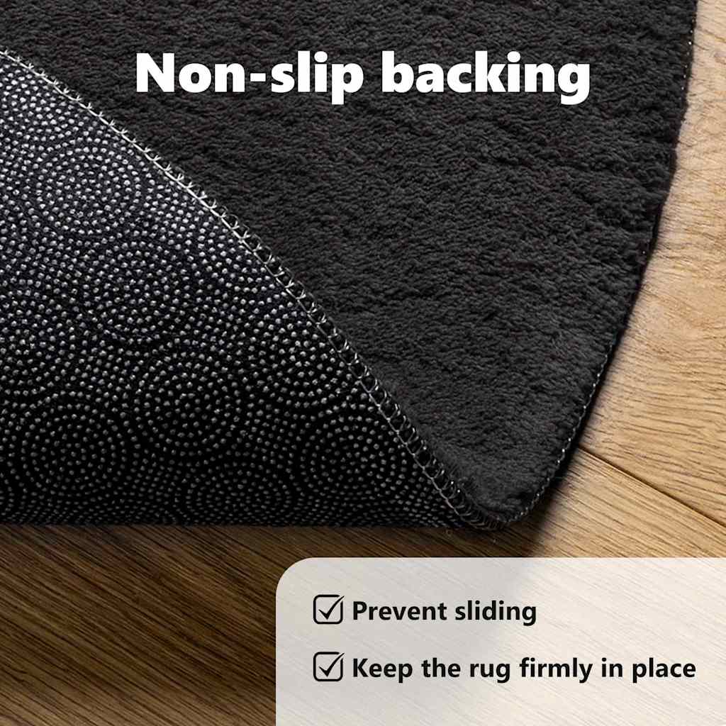Områdetæpper HUARTE Sort 140 x 200 cm Polyester