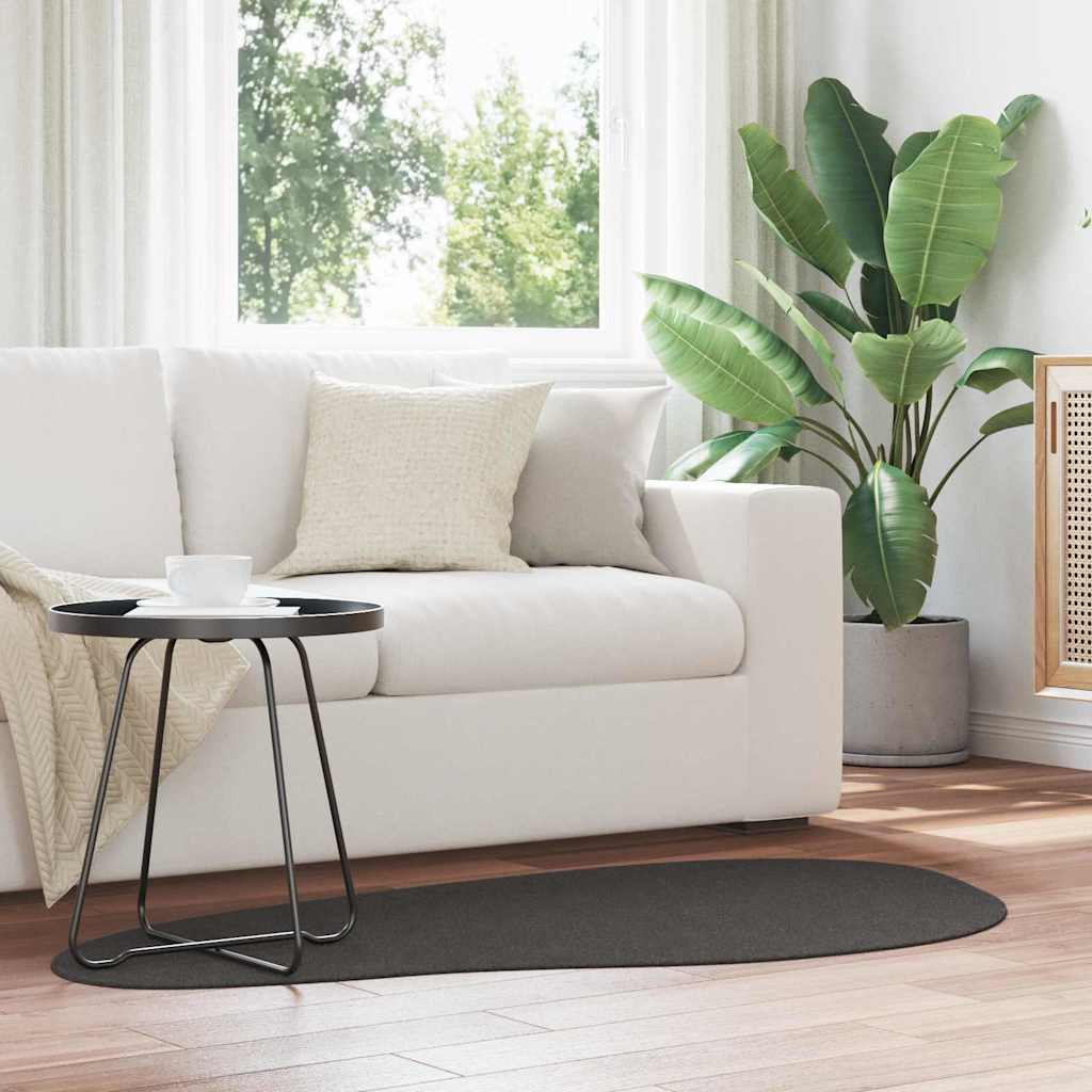 Tæppe HUARTE Antracit 80 x 150 cm Polyester