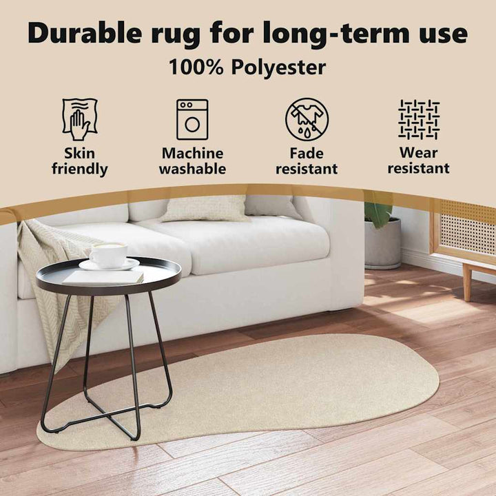 Områdetæpper HUARTE Beige 80 x 150 cm Polyester