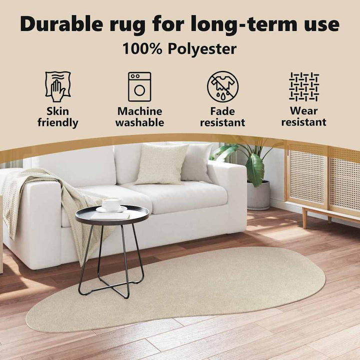 Områdetæpper HUARTE Beige 100 x 200 cm Polyester