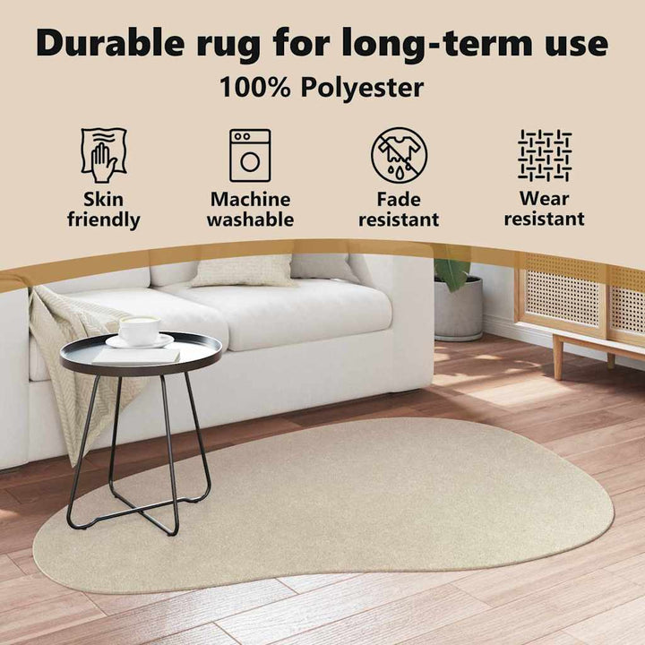 Områdetæpper HUARTE Beige 120 x 170 cm Polyester