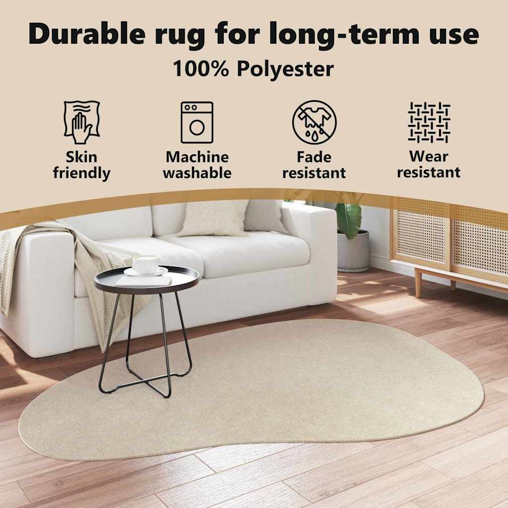 Områdetæpper HUARTE Beige 140 x 200 cm Polyester