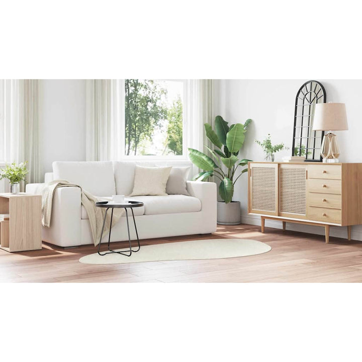 Områdetæpper HUARTE Creme 100 x 200 cm Polyester
