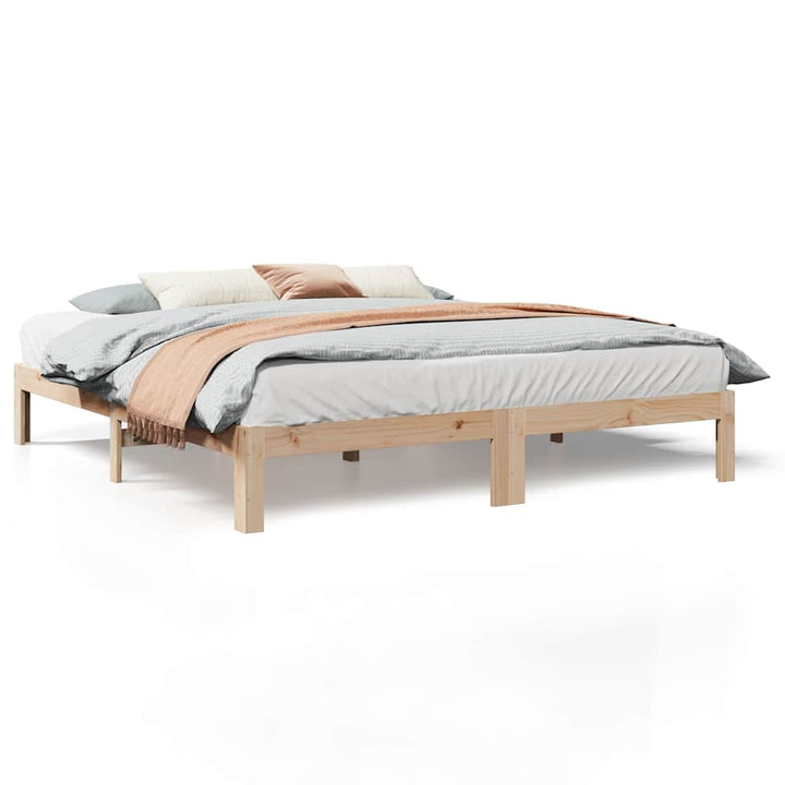 sengeramme uden madras 160x200 cm massivt fyrretræ